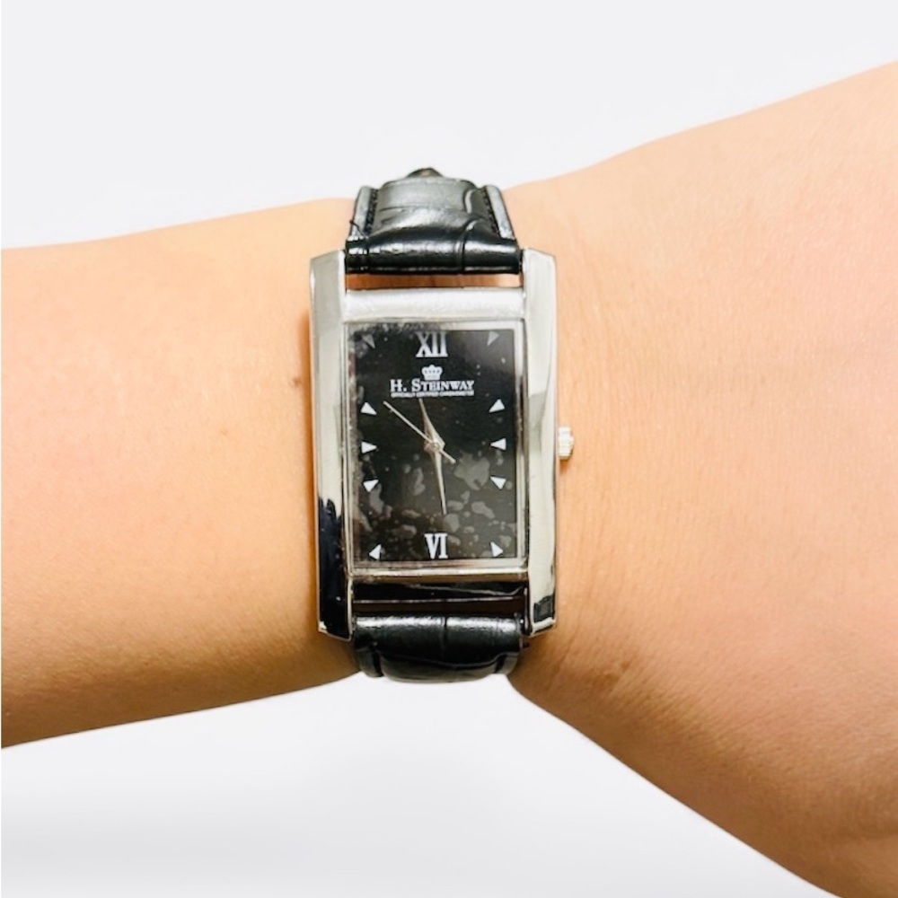 H. Steinway Rectangular Men’s Quartz Watch – Sealed Glass – Tested and working
